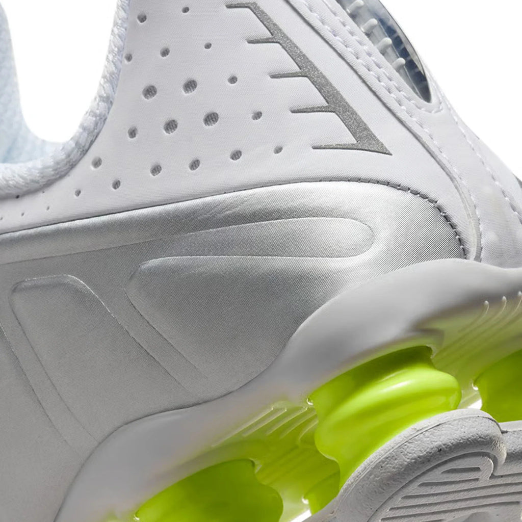 Nike Shox R4 'White Metallic Silver Volt' Women's (2025)