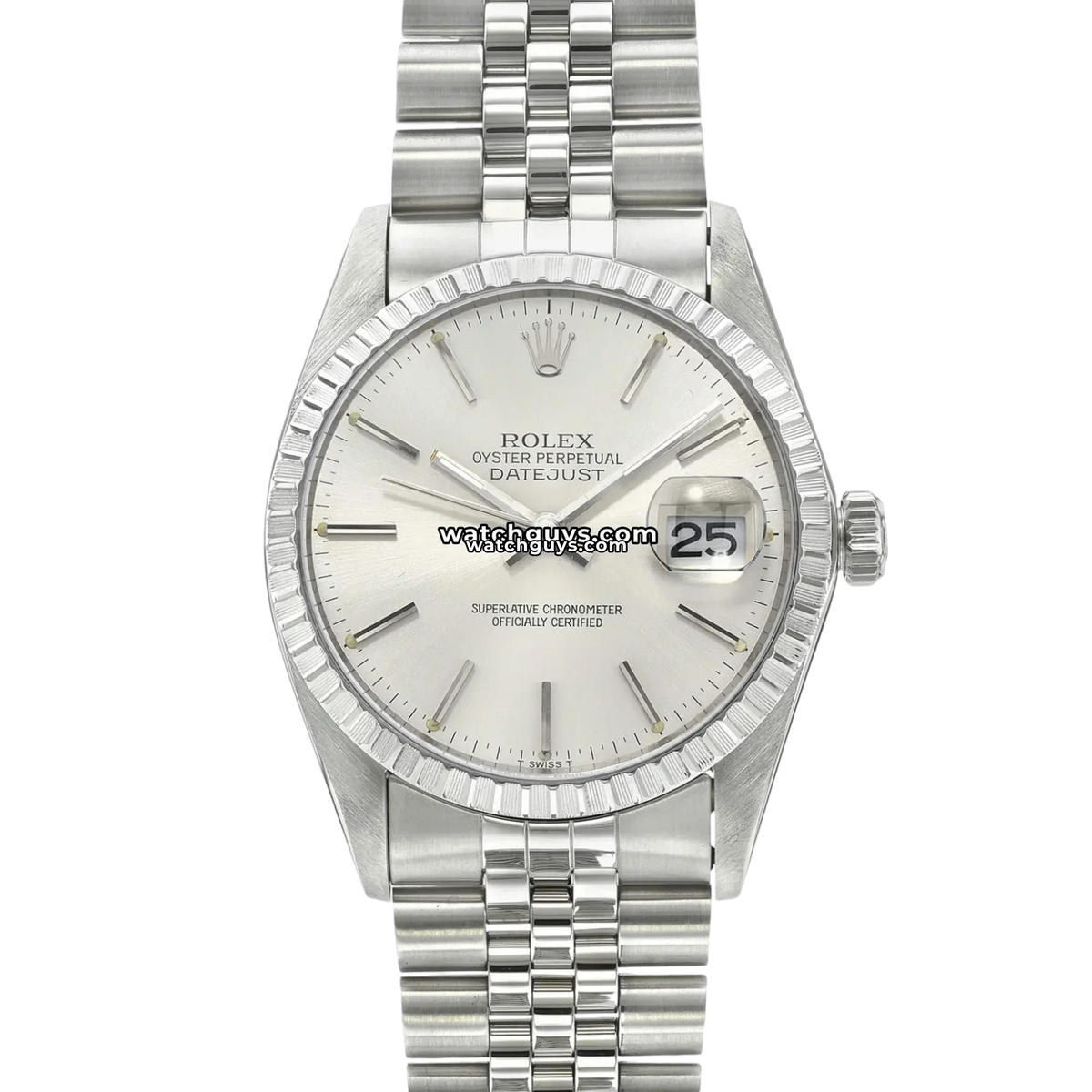 Rolex Datejust 16030 Silver Index Jubilee