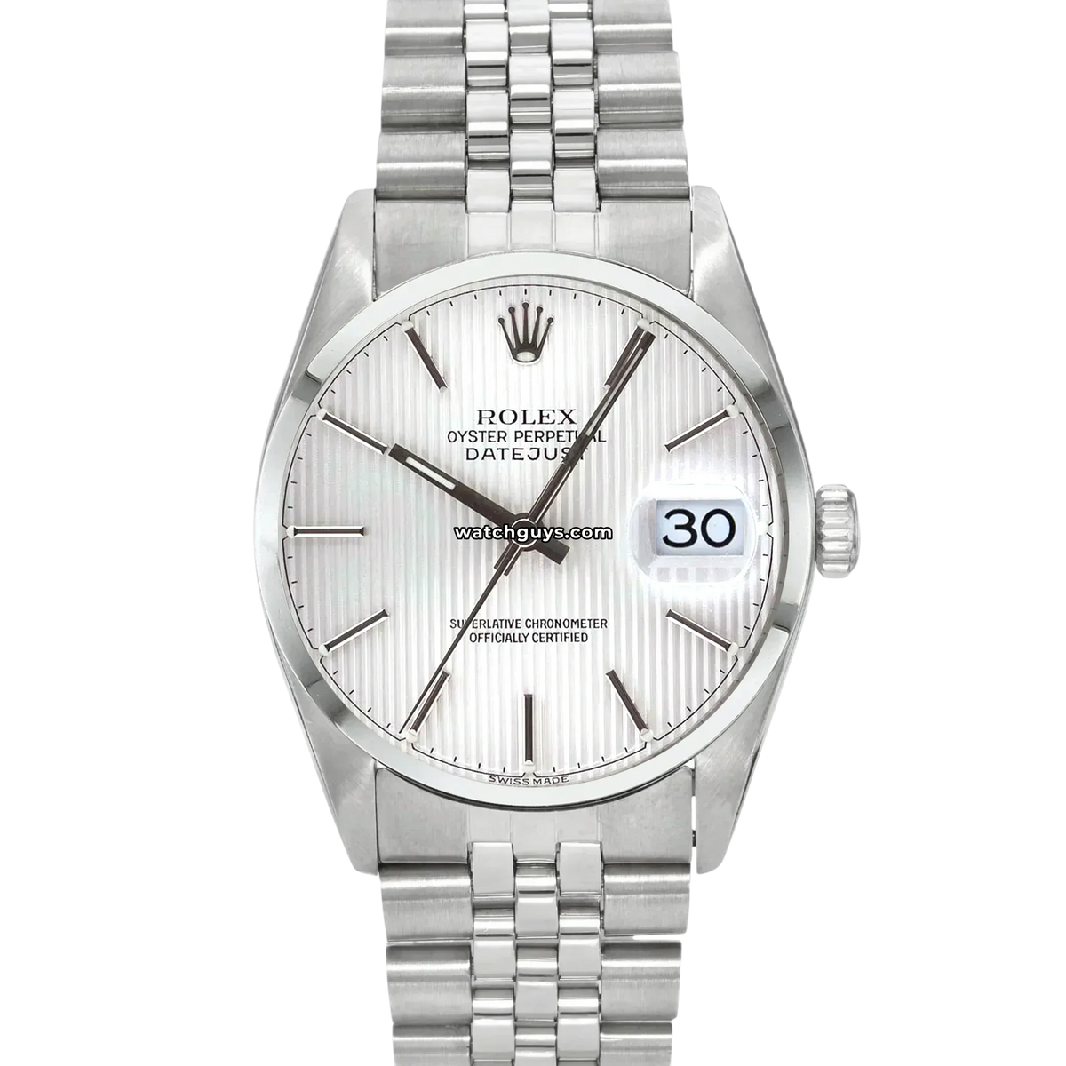 Rolex Datejust 16200 Silver Tapestry