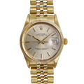Rolex Date 15038 Silver 18K Yellow Gold