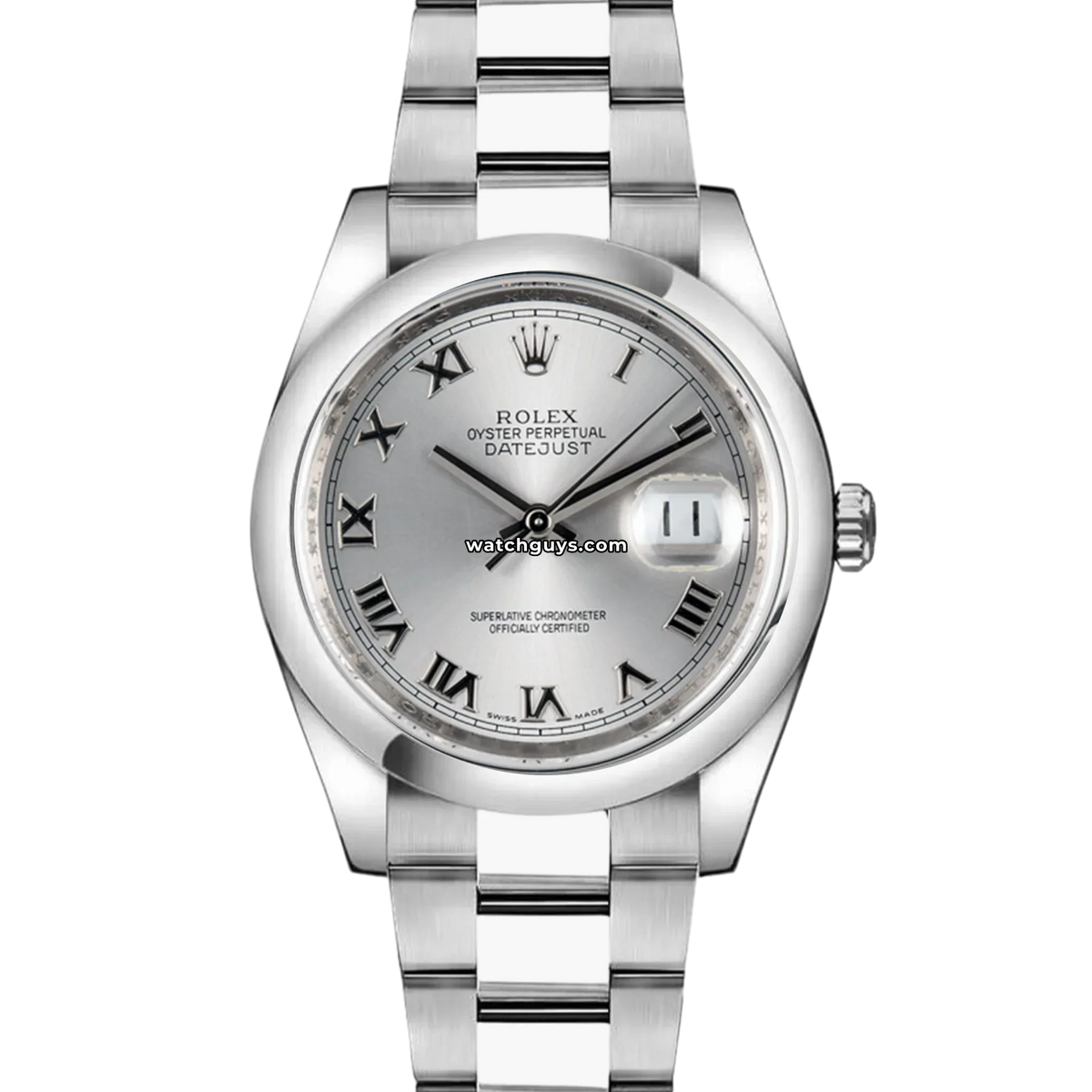 Rolex Datejust 116200 Silver Roman Oyster