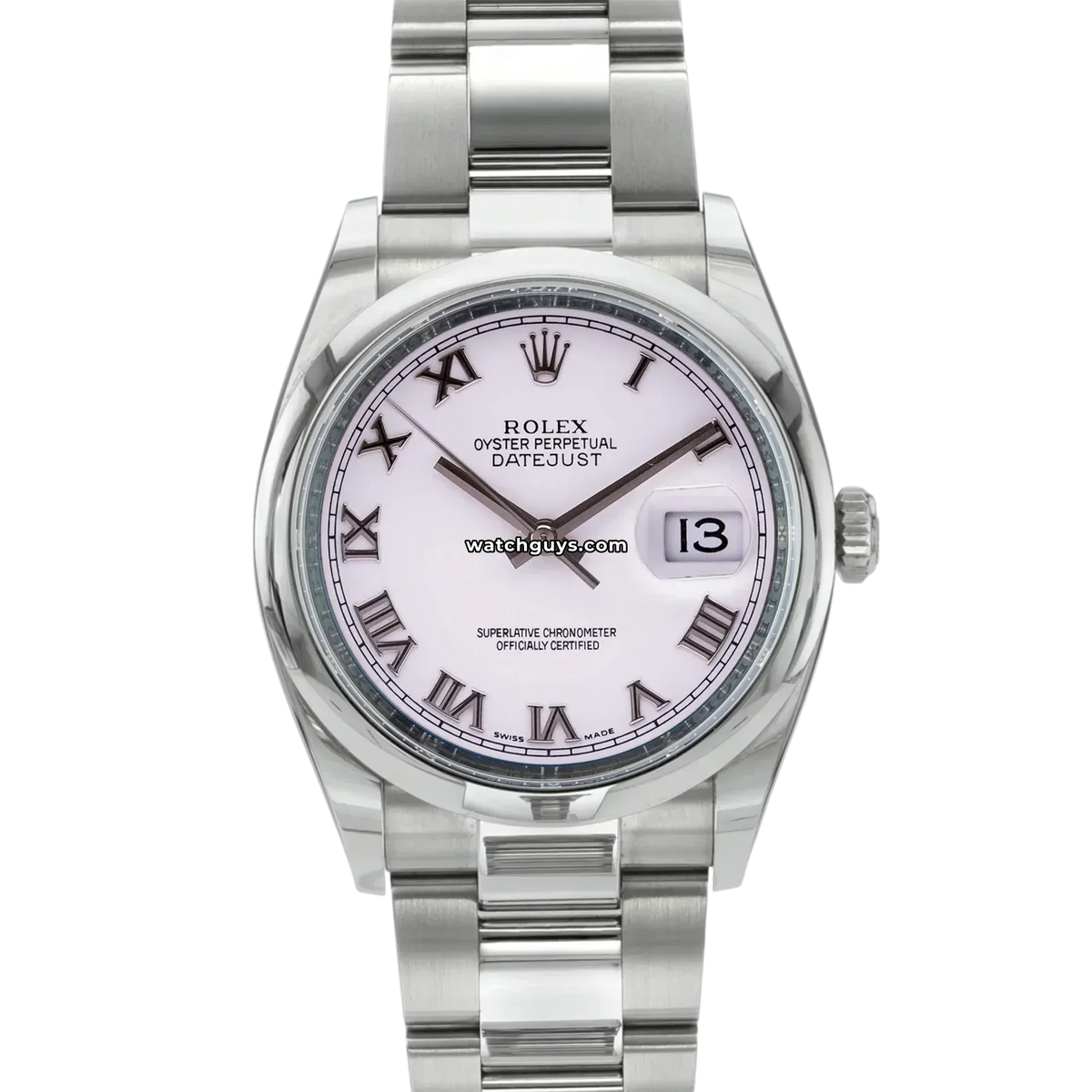 Rolex Datejust 116200 White Roman Oyster