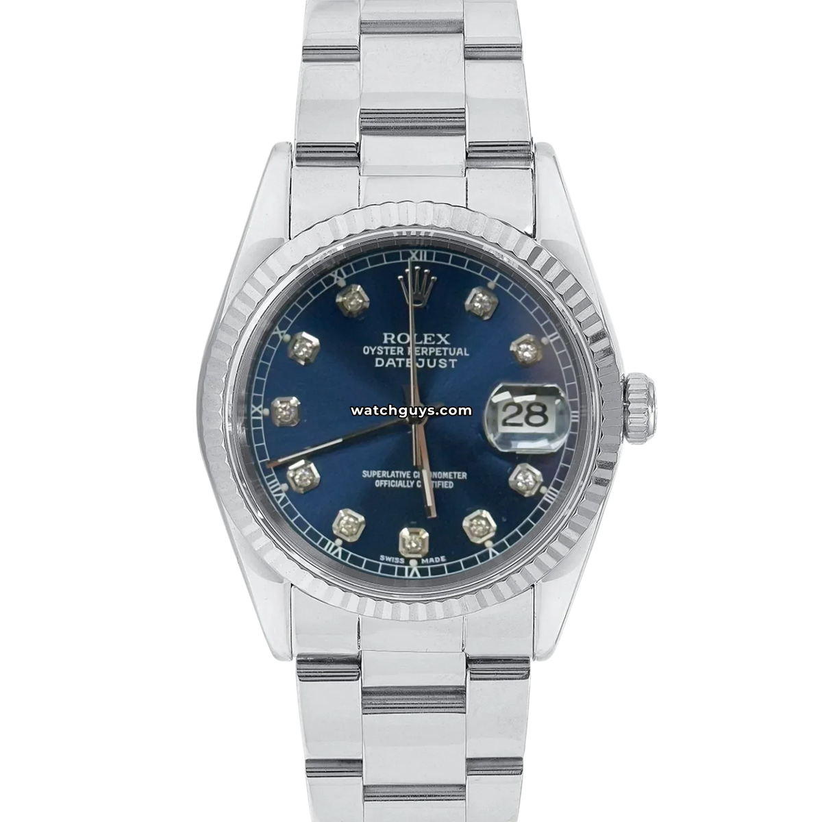 Rolex Datejust 16220 Blue Diamond Dial