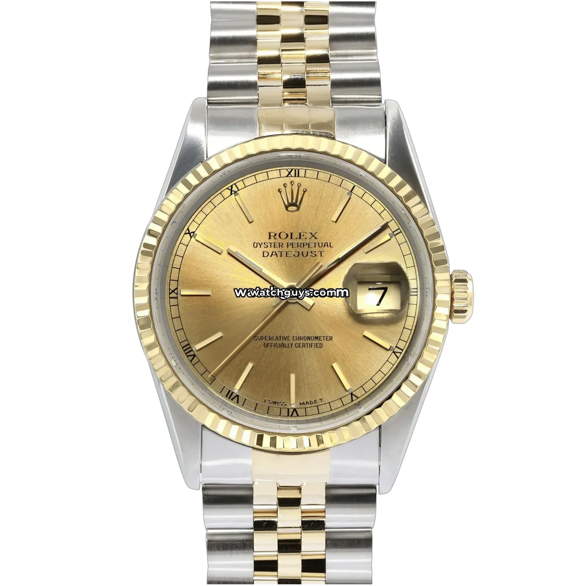 Rolex Datejust 16233 Champagne Index Jubilee