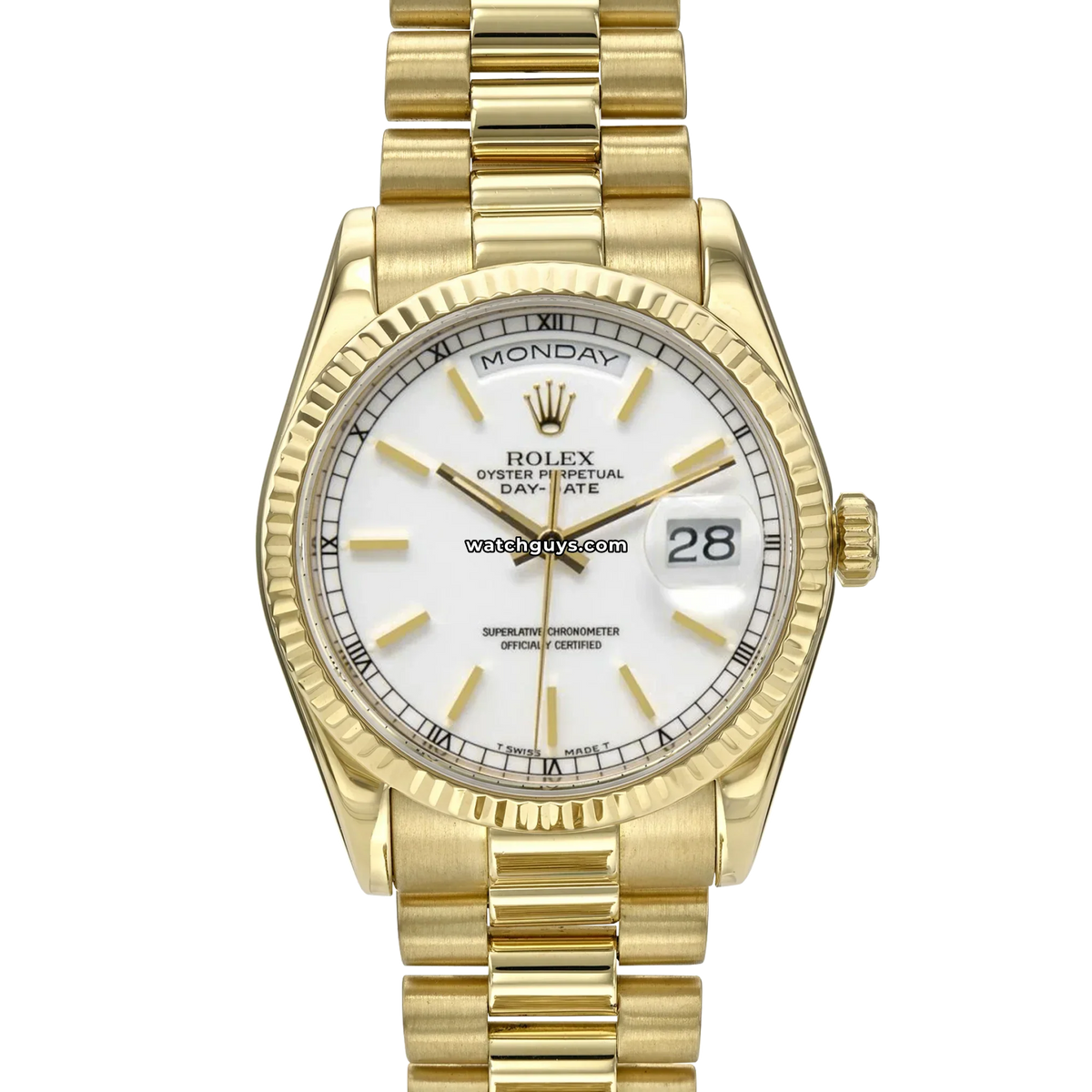 Rolex Day-Date 18238 White Index President