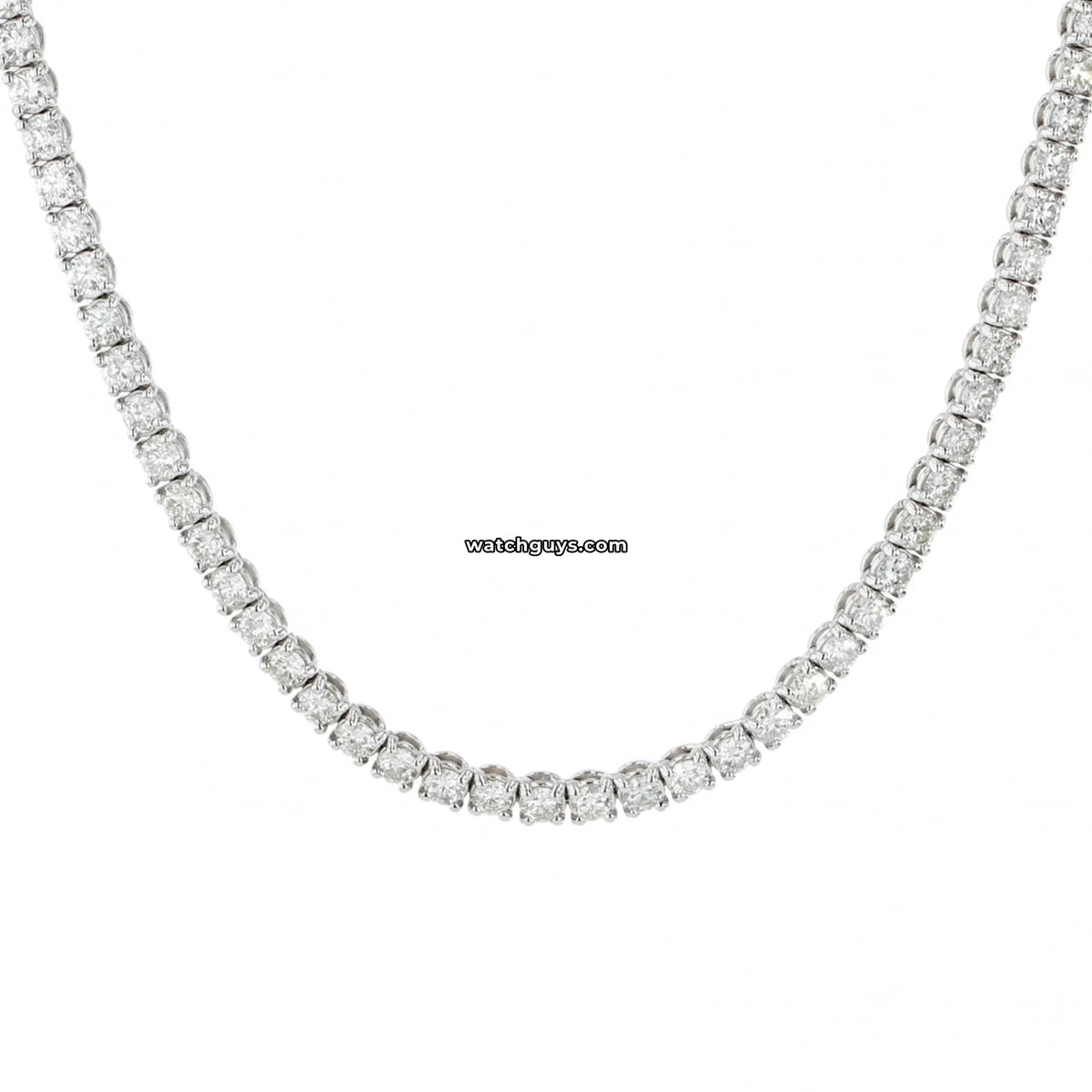 Diamond Tennis Necklace 12 Carat TW 14k White Gold