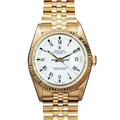 Rolex Date 15037 White Buckley Dial