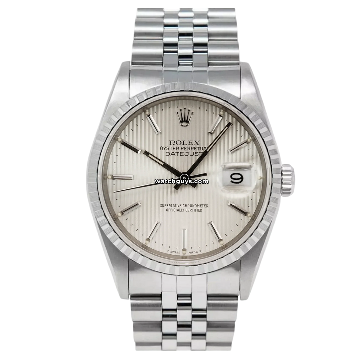 Rolex Datejust 16220 Silver Tapestry Jubilee