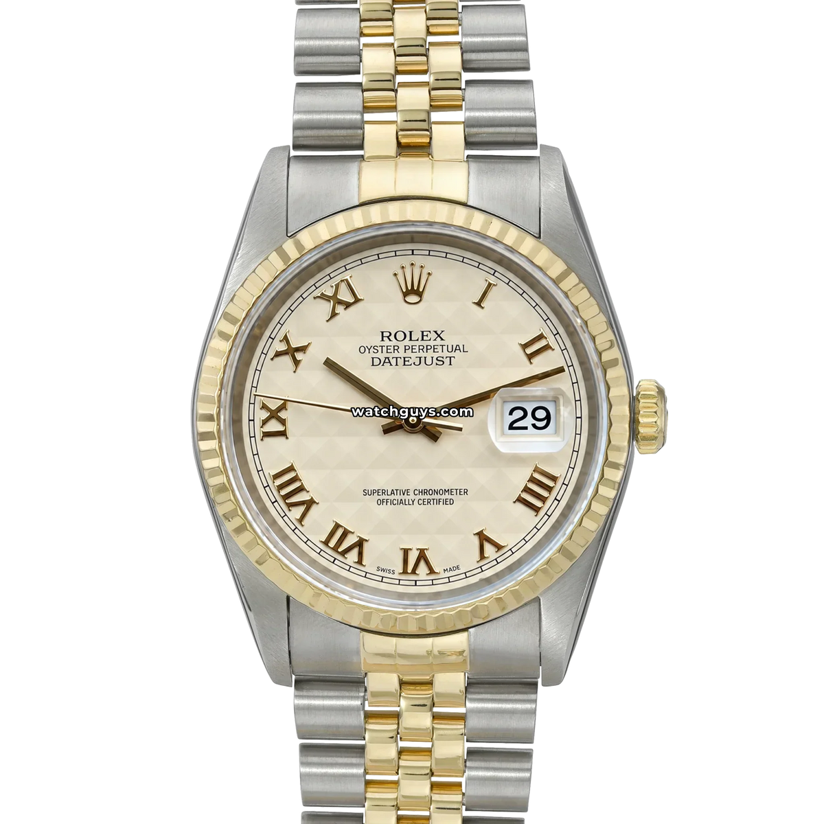Rolex Datejust 16233 Ivory Pyramid Roman
