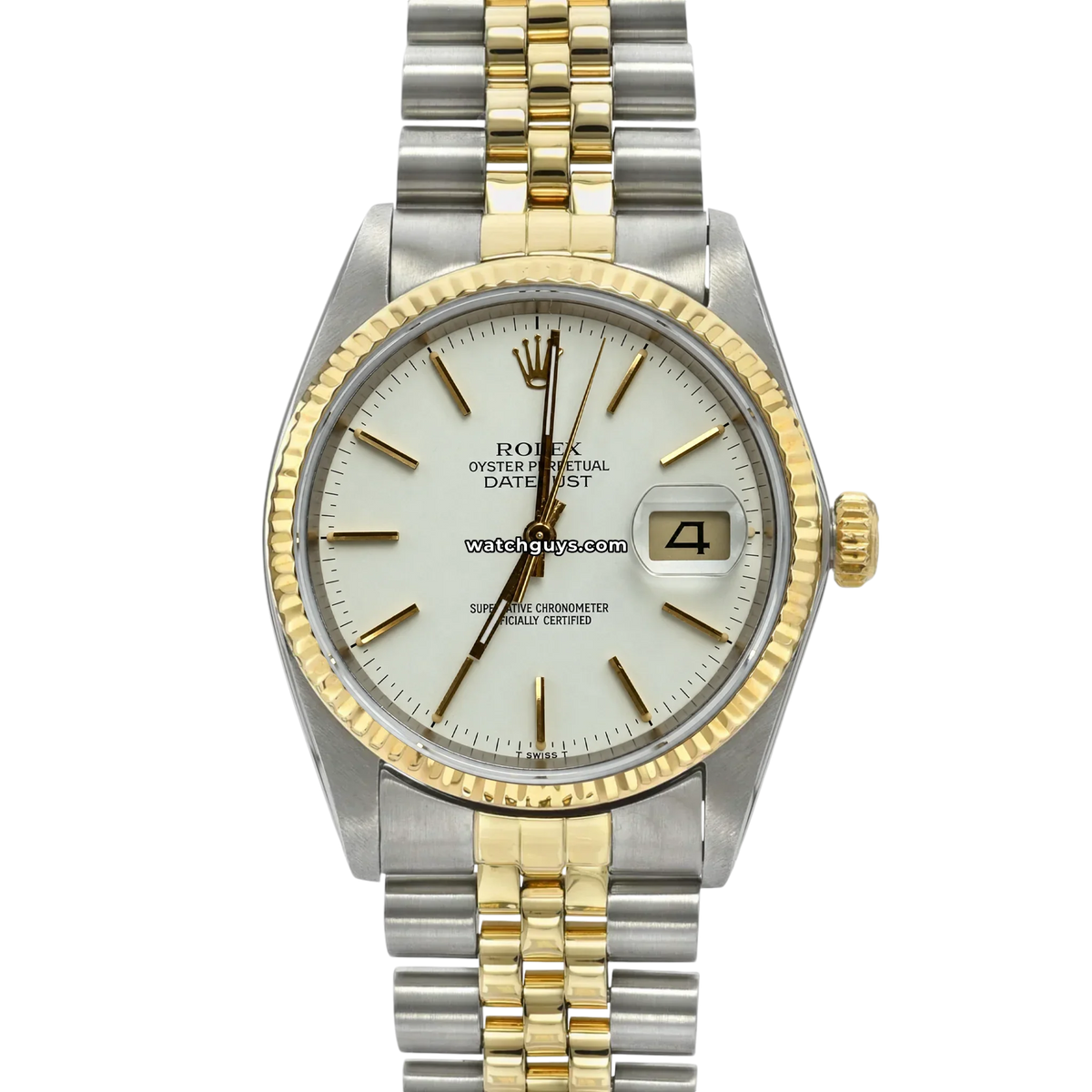 Rolex Datejust 16233 White Two Tone Jubilee