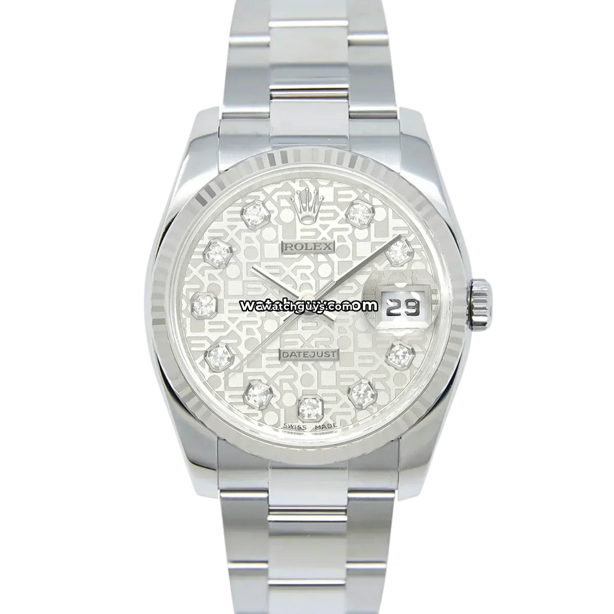 Rolex Datejust 16234 Silver Jubilee Diamond Oyster