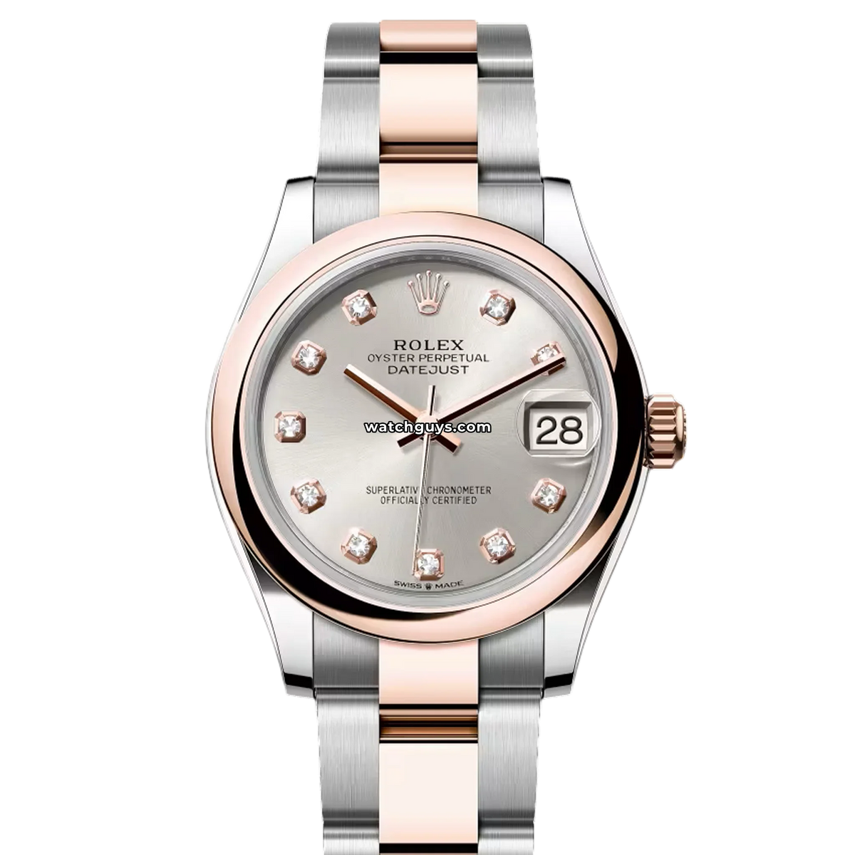 Rolex Datejust 278241 Silver Diamond Oyster