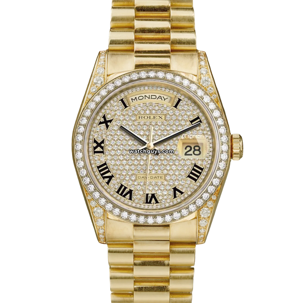 Rolex Day-Date 118388 Diamond Paved Roman