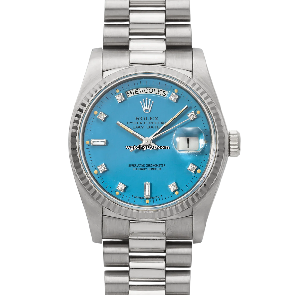 Rolex Day-Date 18039 Blue Stella Spanish Day
