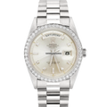 Rolex Day-Date 1804 Silver Diamond