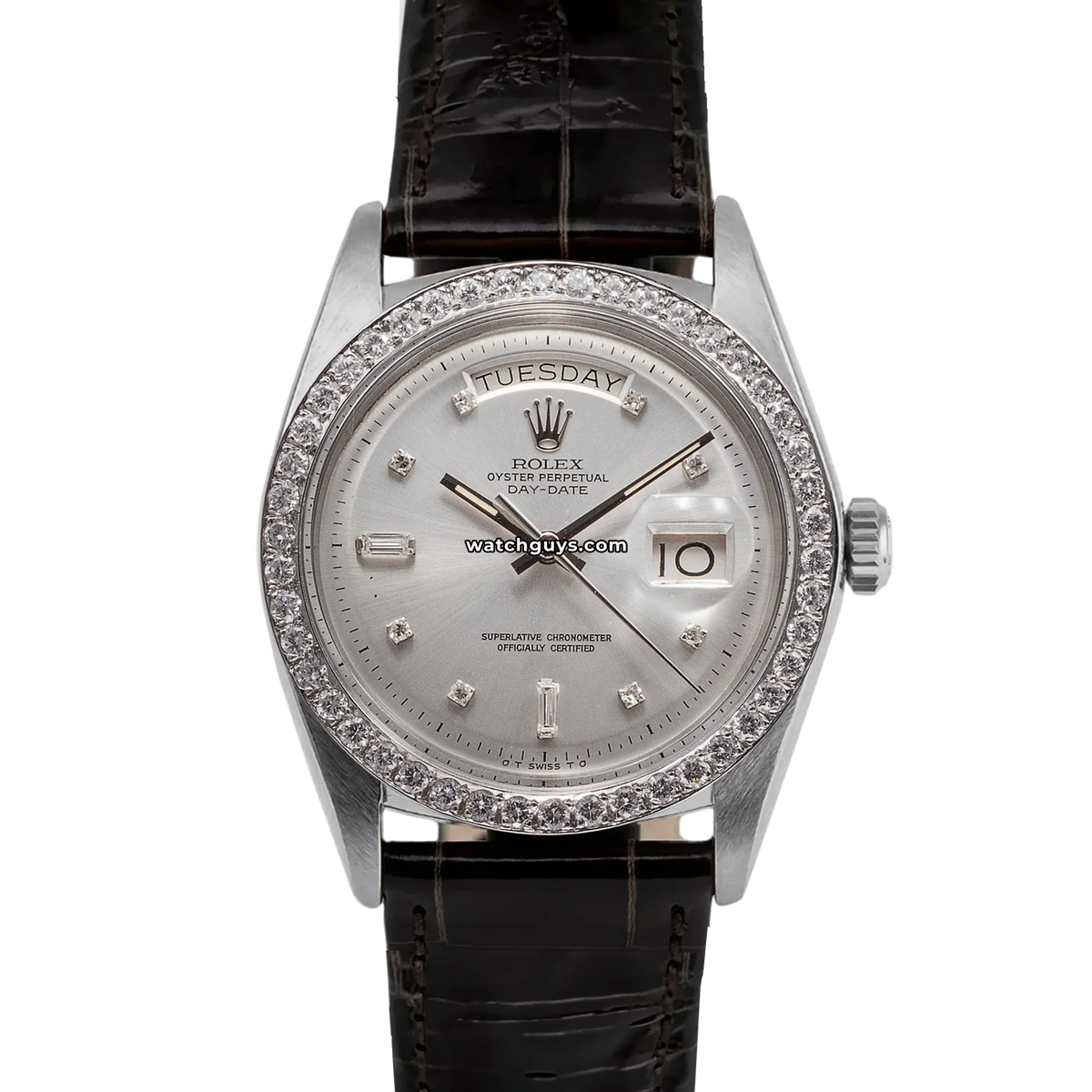 Rolex Day-Date 6613 Silver Diamond