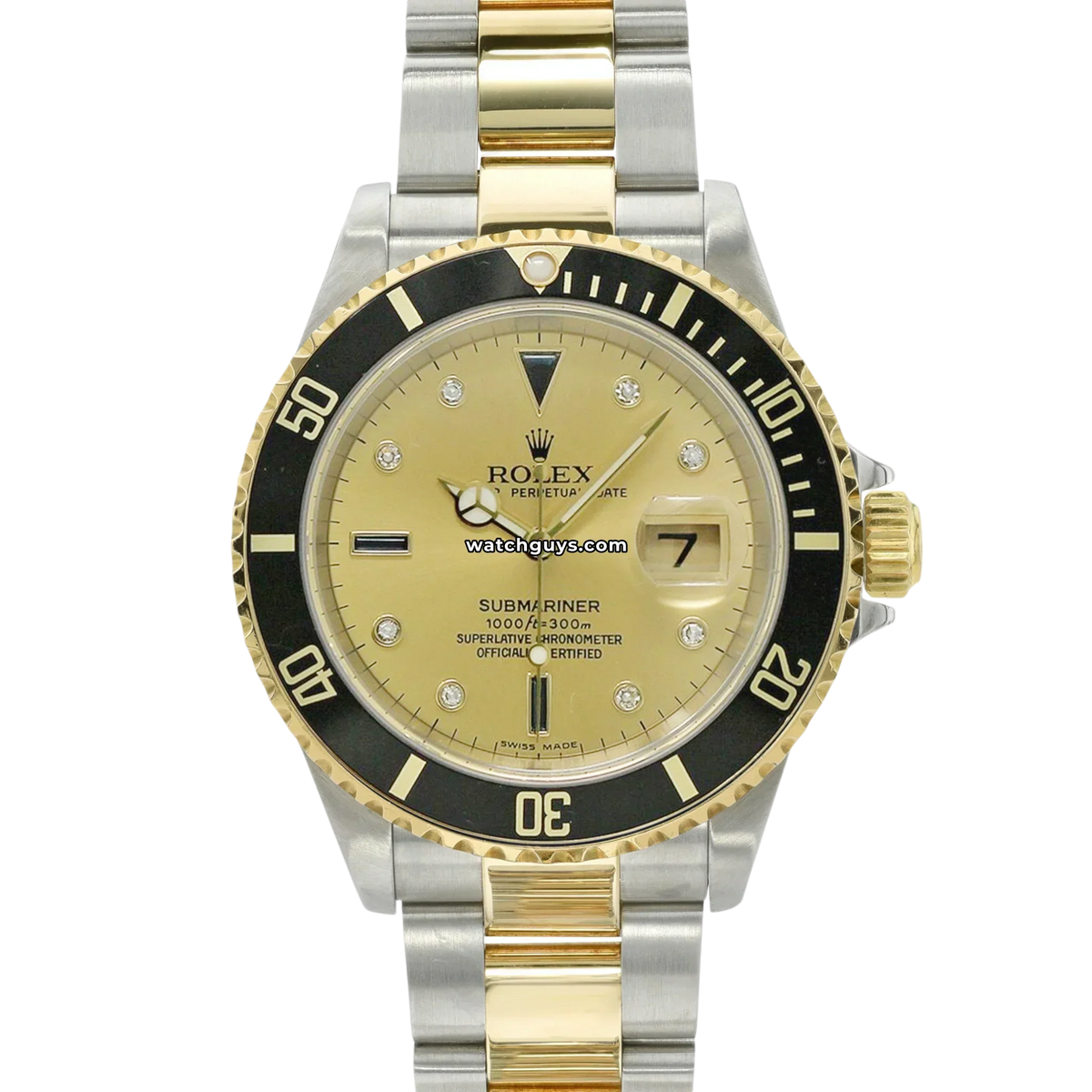 Rolex Submariner 16613LN Champagne Serti